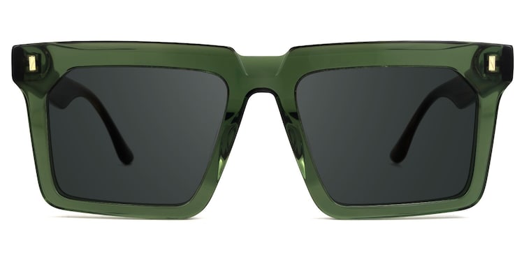 Moreland Rectangle Green Glasses