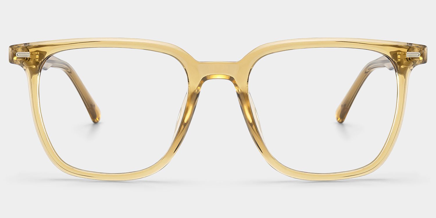 Eliza Clear Beige Glasses with Square Frames | ZEELOOL1