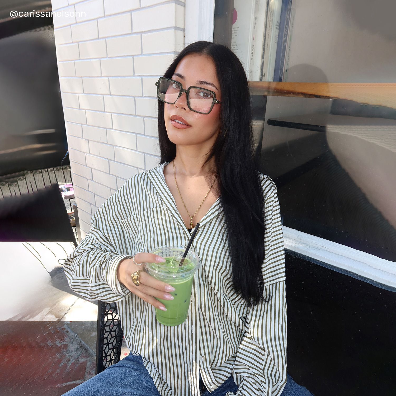 Asher Green Rectangle Glasses | Slim Varsity Essential6