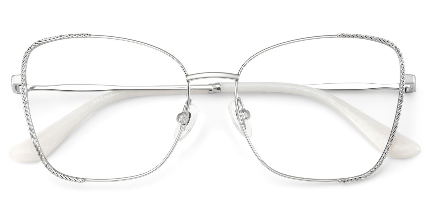 Kai Eyeglasses in Butterfly Silver Frame | Zeelool1