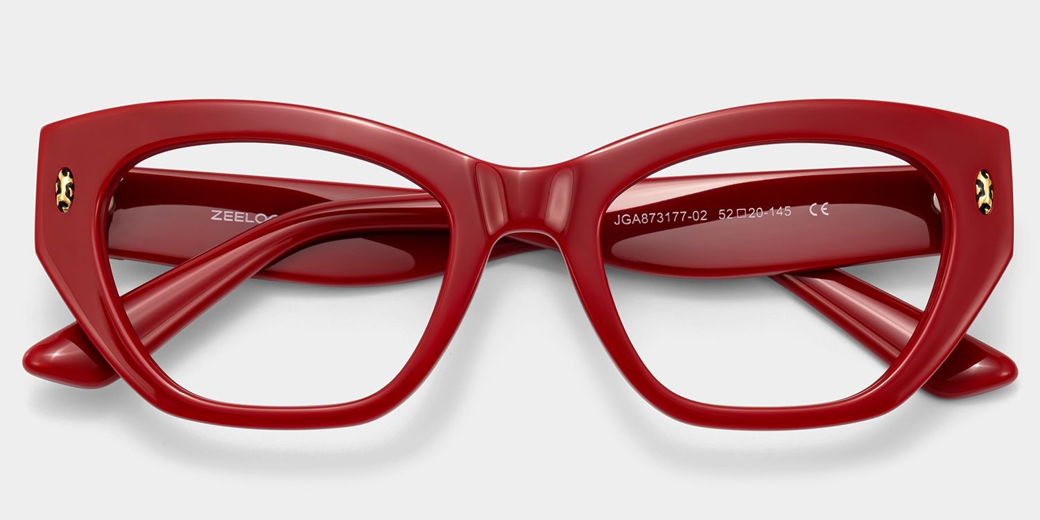 Dillon Red Cat-Eye Glasses | ZEELOOL2