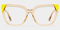 Mirta Square Champagne Yellow Glasses1