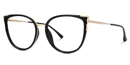 Estrada Cateye Black Glasses1