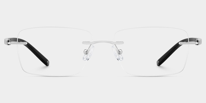 Adeline Rectangle Silver Glasses