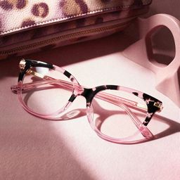 Mailyn Round Pink Tortoise Glasses0