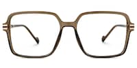 Polanco Square Brown Glasses0