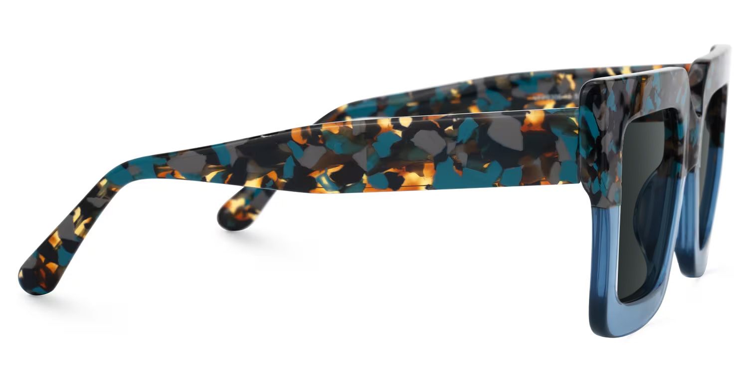 Brandon Square Blue Frame Sunglasses Online Sale | ZEELOOL2