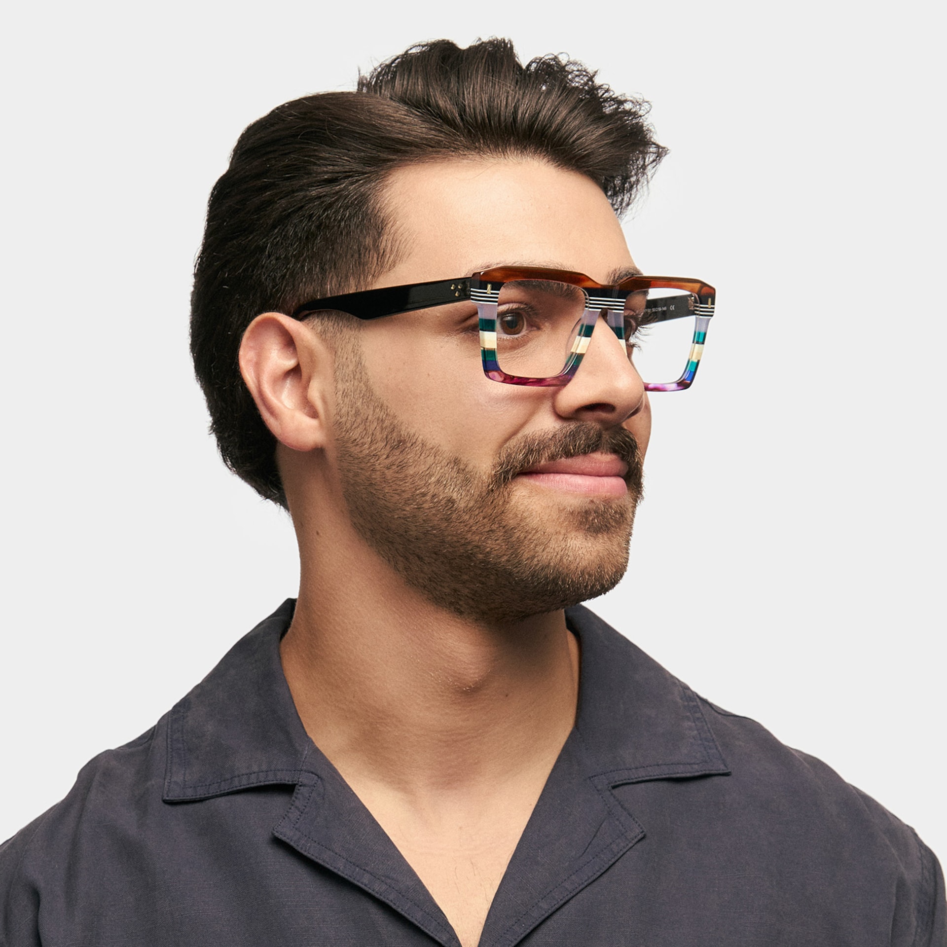 Kenish Designer Eyeglasses in Square Multicolor Frame1