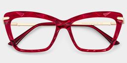 Juliet Red Rectangle Glasses1