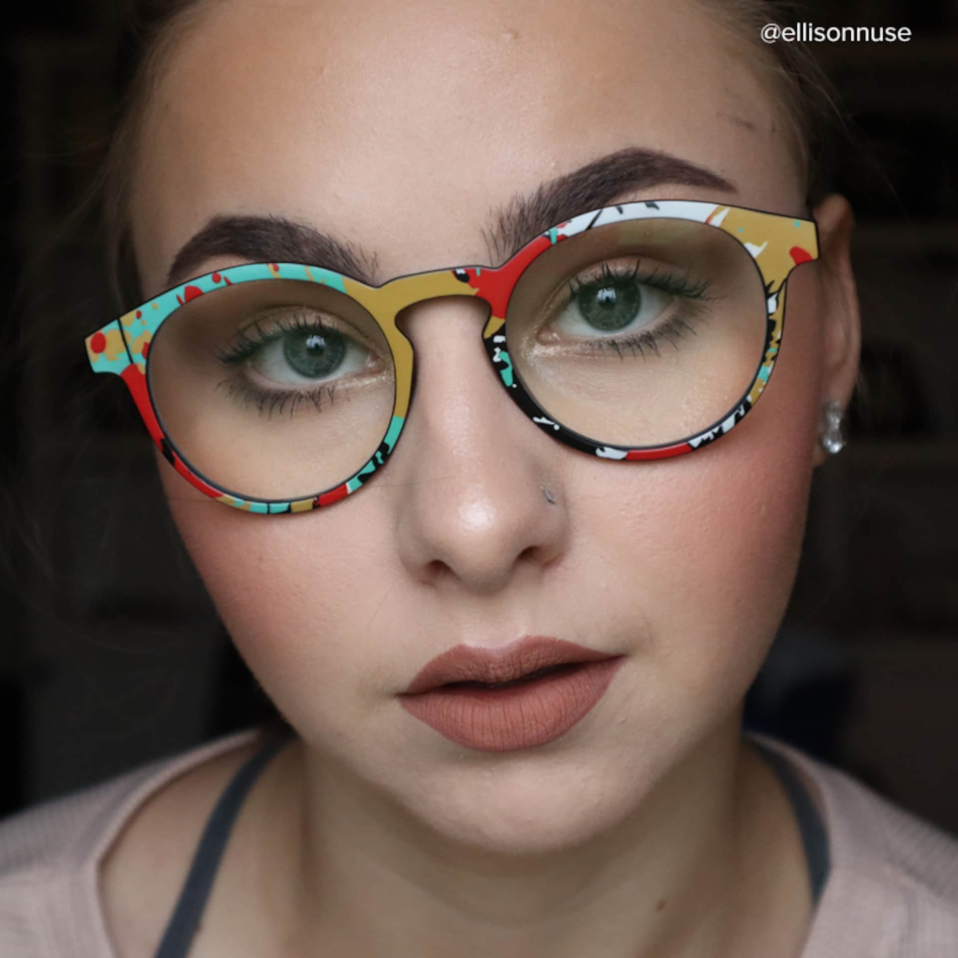 Street-Artist Round Colorful Frame Glasses | Zeelool7