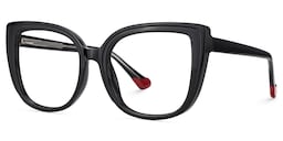 Fenn Cateye Black Glasses2