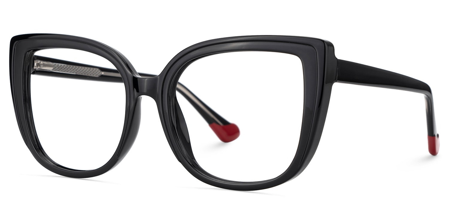 Fenn Cateye Black Glasses2