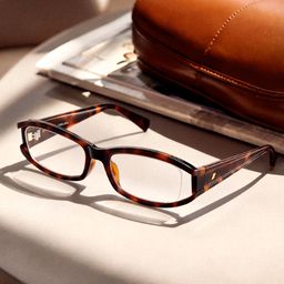 Willow Tortoise Rectangle Glasses0