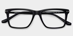 Harper Rectangle Black Glasses2
