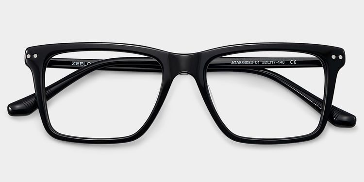 Harper Rectangle Black Glasses
