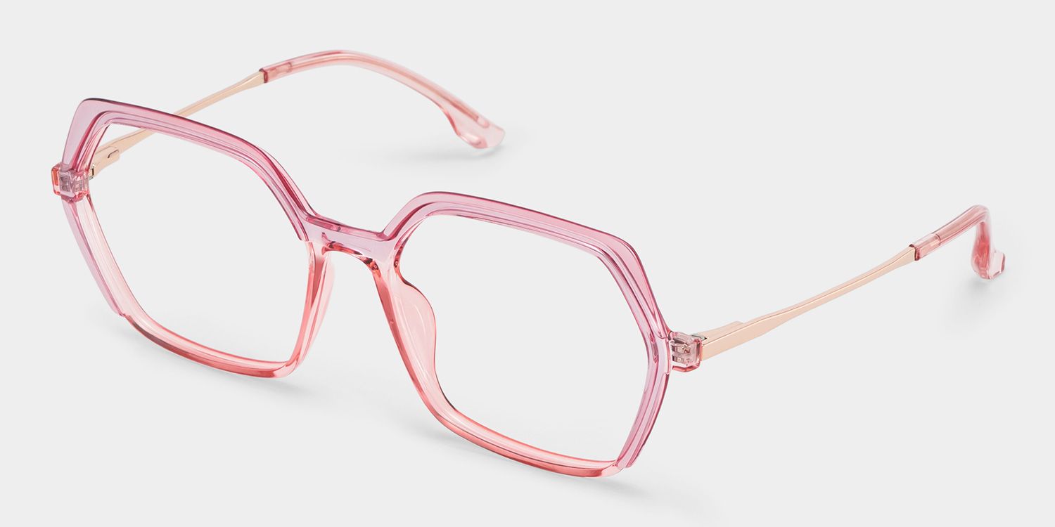 Waldron Geometric Pink Glasses2