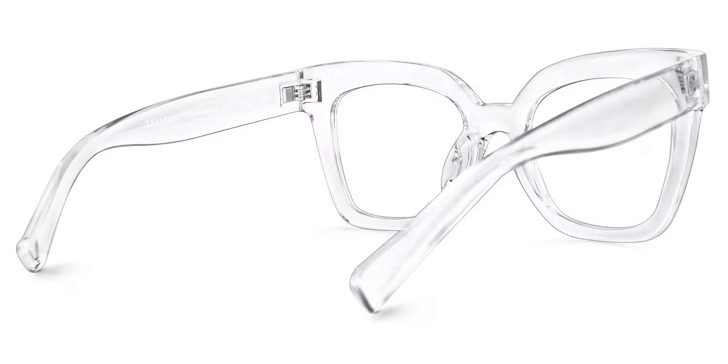 Malcolm Square Clear TR90 Frame Glasses | Zeelool3