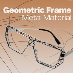 Blake Geometric Black-Silver Glasses0