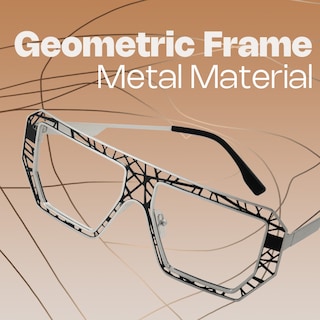 Blake Geometric Black-Silver Glasses0