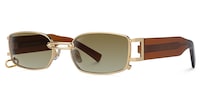 Carreon Rectangle Brown Glasses1