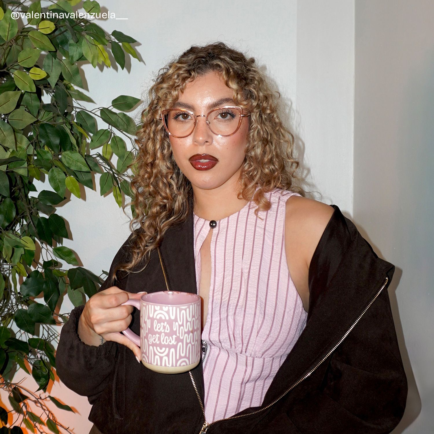 Celine Clear Pink Cat-eye Eyeglass Frames with Bling for Ladies6