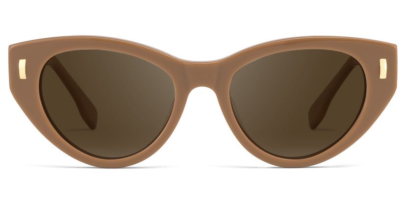 Azura Cat Eye Brown Polarized Sunglasses