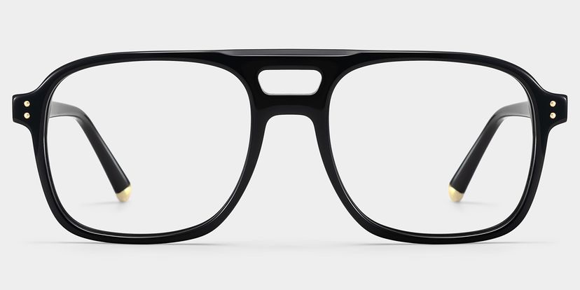 Athena Aviator Black Glasses