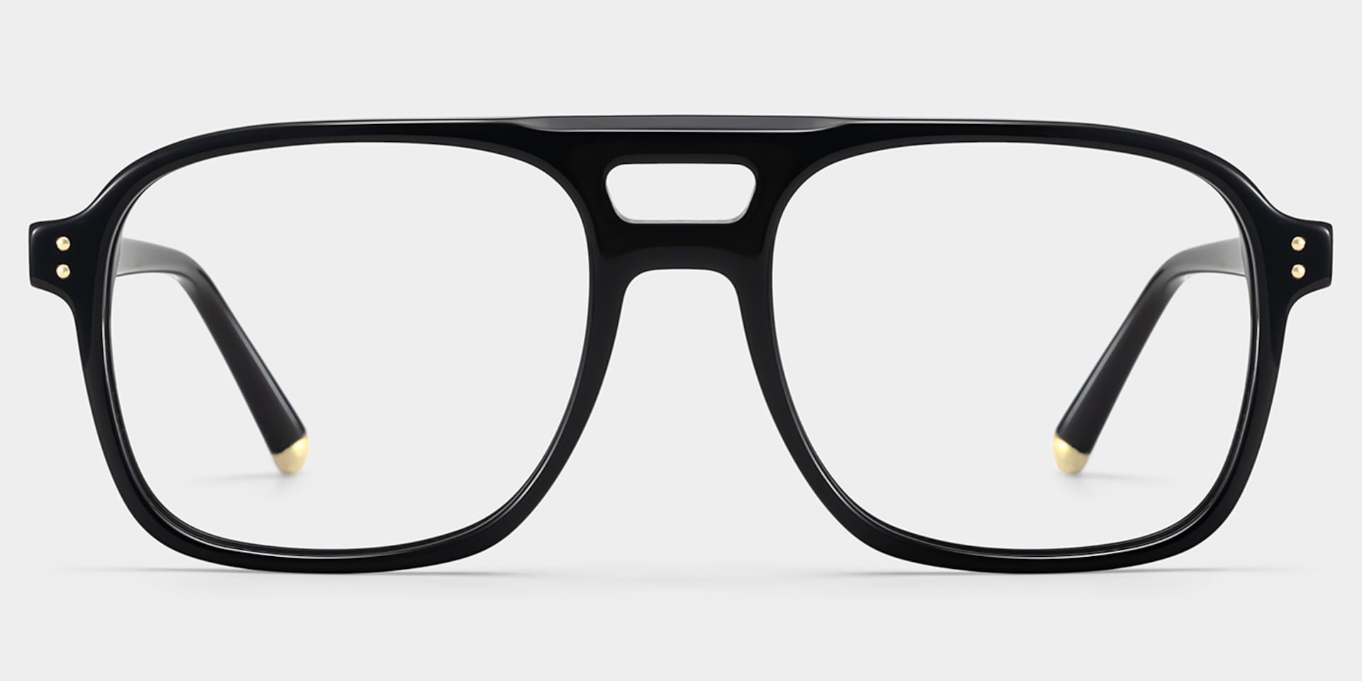 Athena Black Frame Glasses with Aviator Frame Online | ZEELOOL5