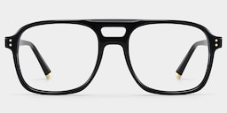 Athena Aviator Black Glasses5