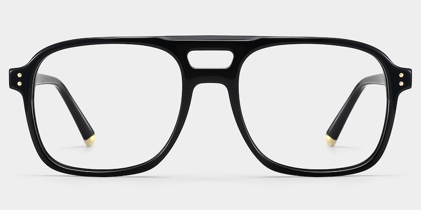 Athena Aviator Black Glasses