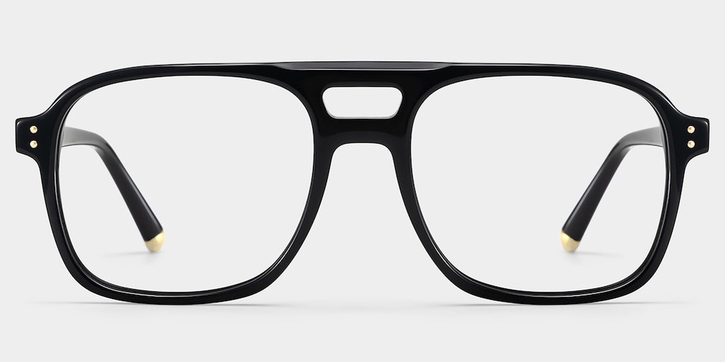 Athena Aviator Black Glasses