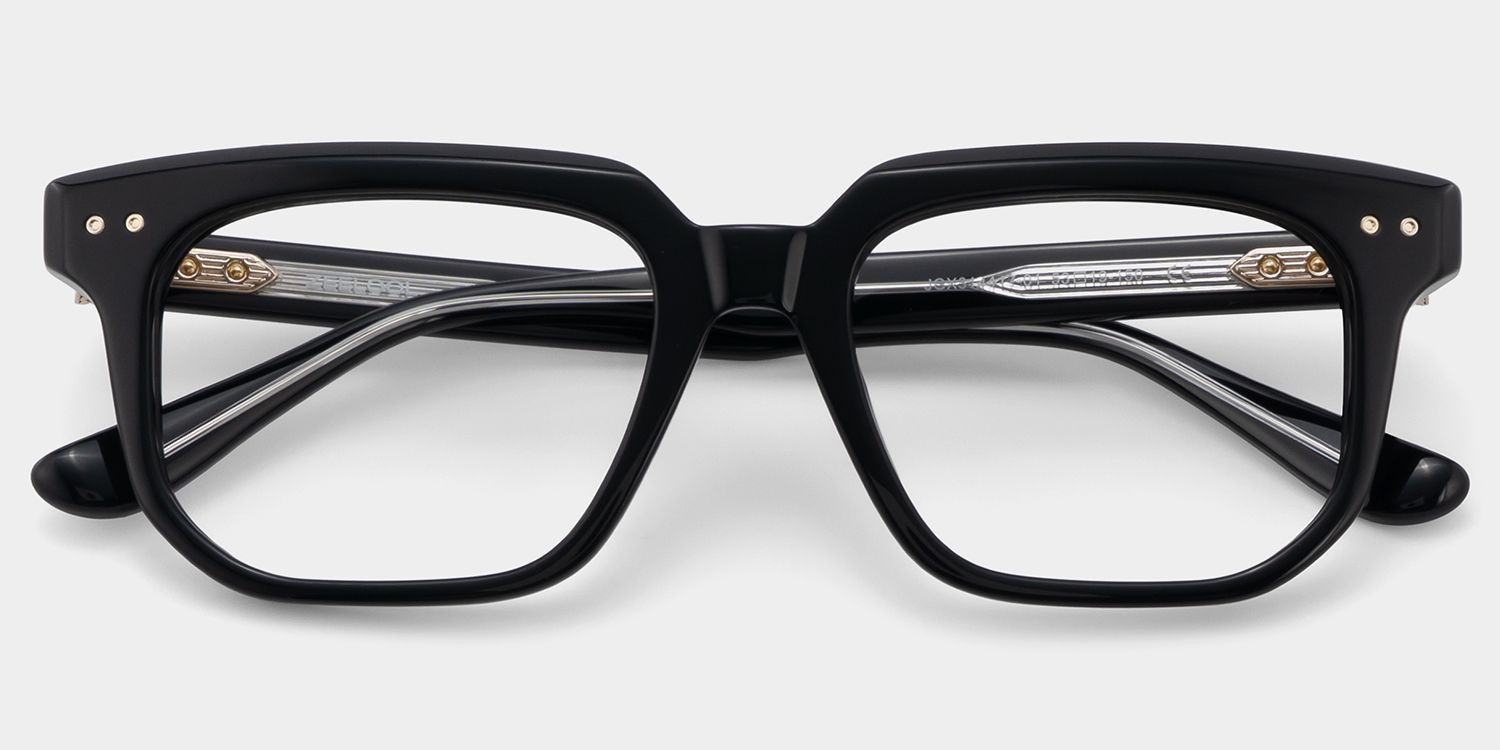 Michael Square Black Transparent Glasses for Men | ZEELOOL