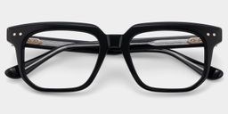 Michael Square Black Glasses2