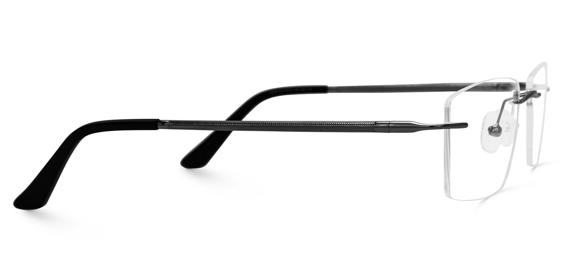 Rimless frame Ndiaye eyeglasses with metal for unisex -Zeelool Glasses2