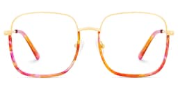 Wade Square Red Floral Glasses1