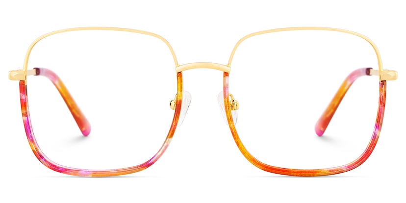 Wade Square Red Floral Glasses