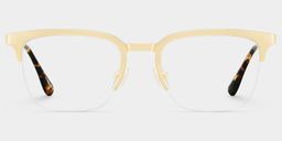 Peyton Gold Browline Glasses1