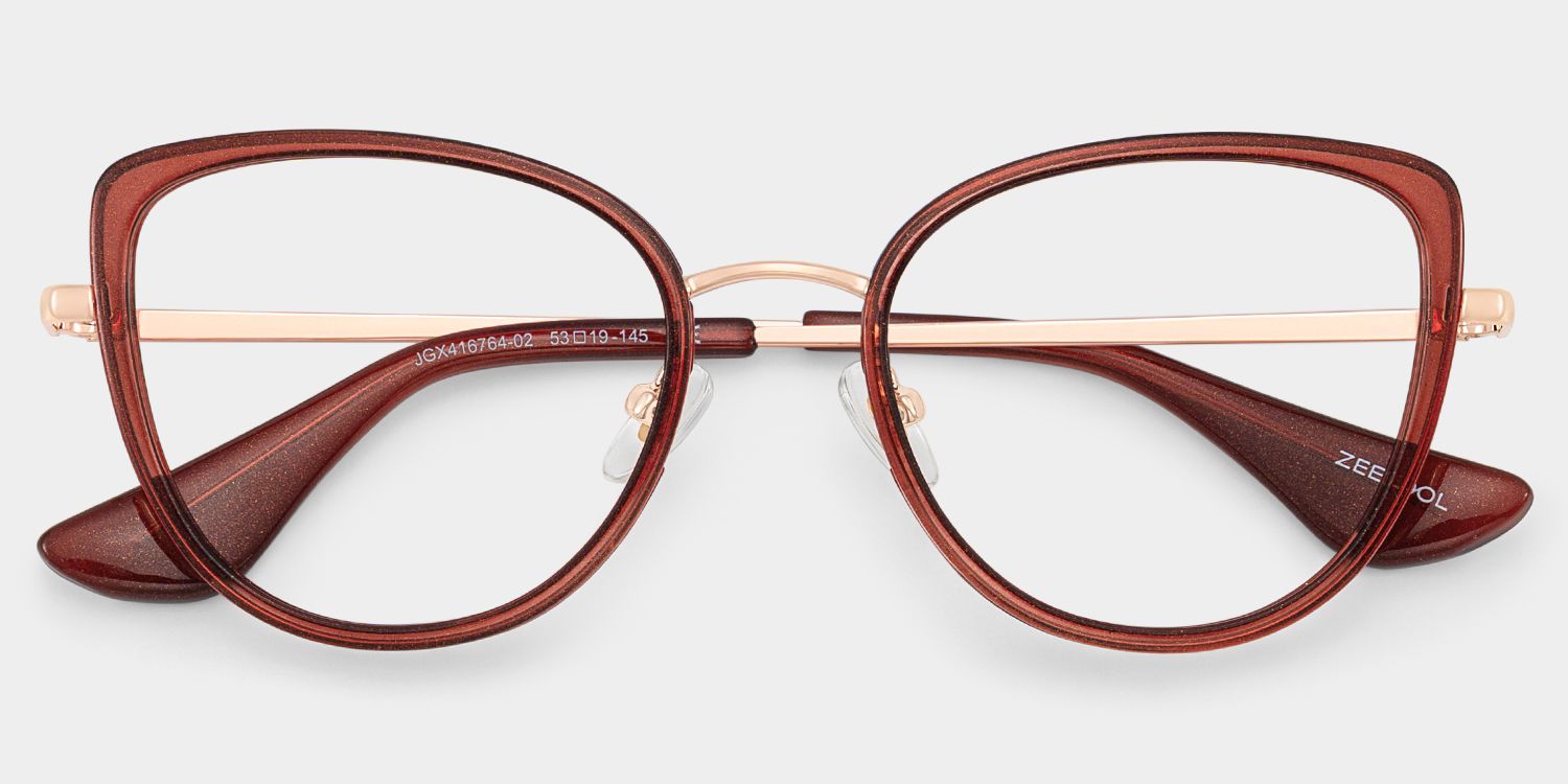 Celine Cat-eye Red Burgundy Eyeglass Frames for Women | ZEELOOL