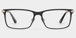 Alexander Rectangle Black Glasses1