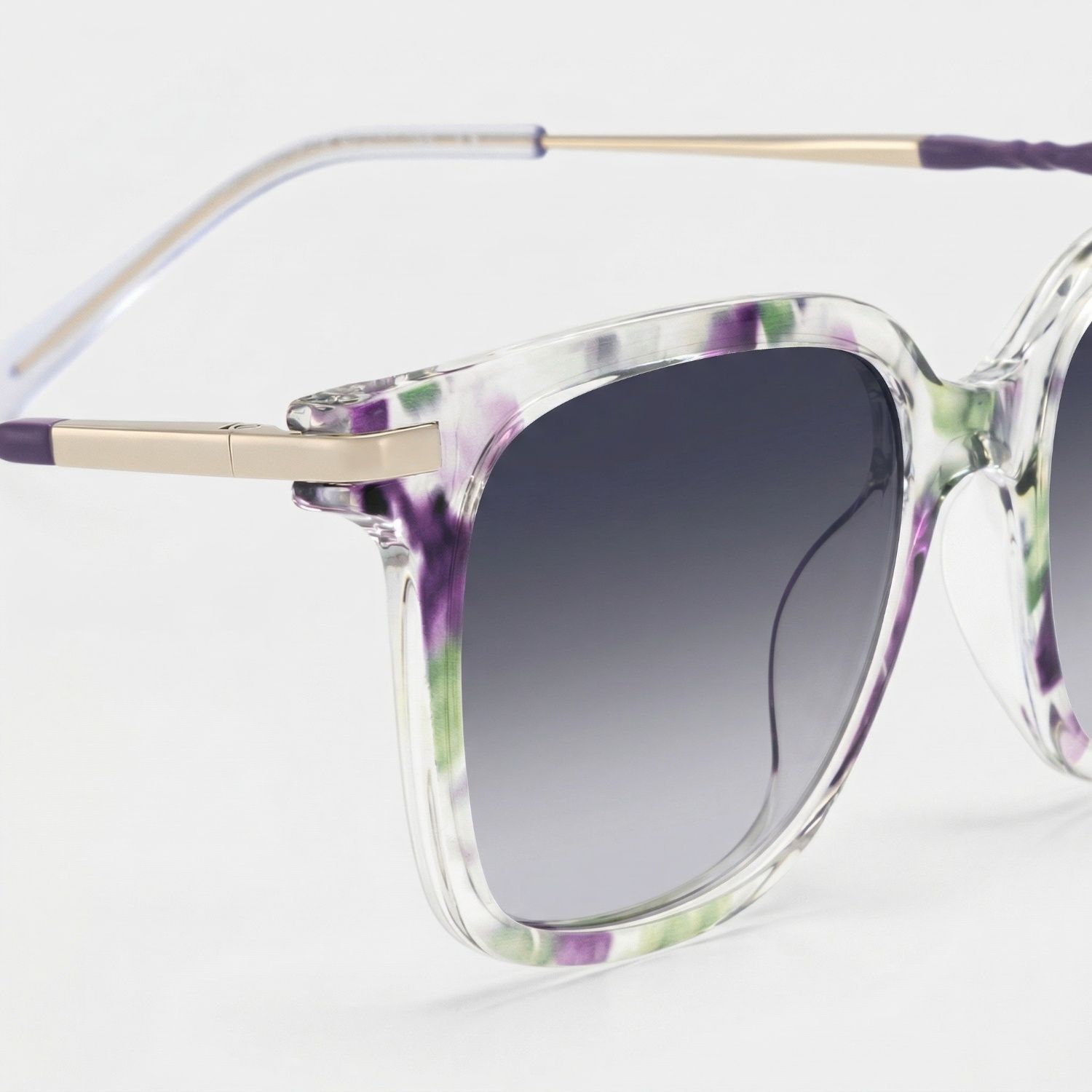 Jacqui Floral Square Polarized Sunglasses for Driving | ZEELOOL