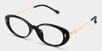 Blaire Oval Black Glasses2