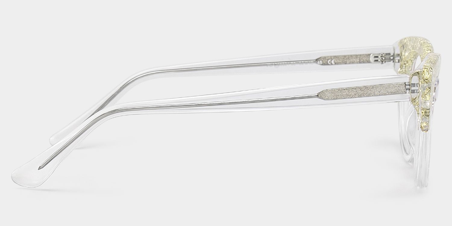 Elora Cat-eye Clear Glitter Glasses Frames Covere with Diamonds | ZEELOOL5