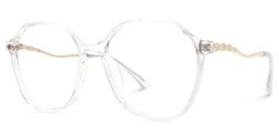 Lekesha Geometric Clear Glasses1