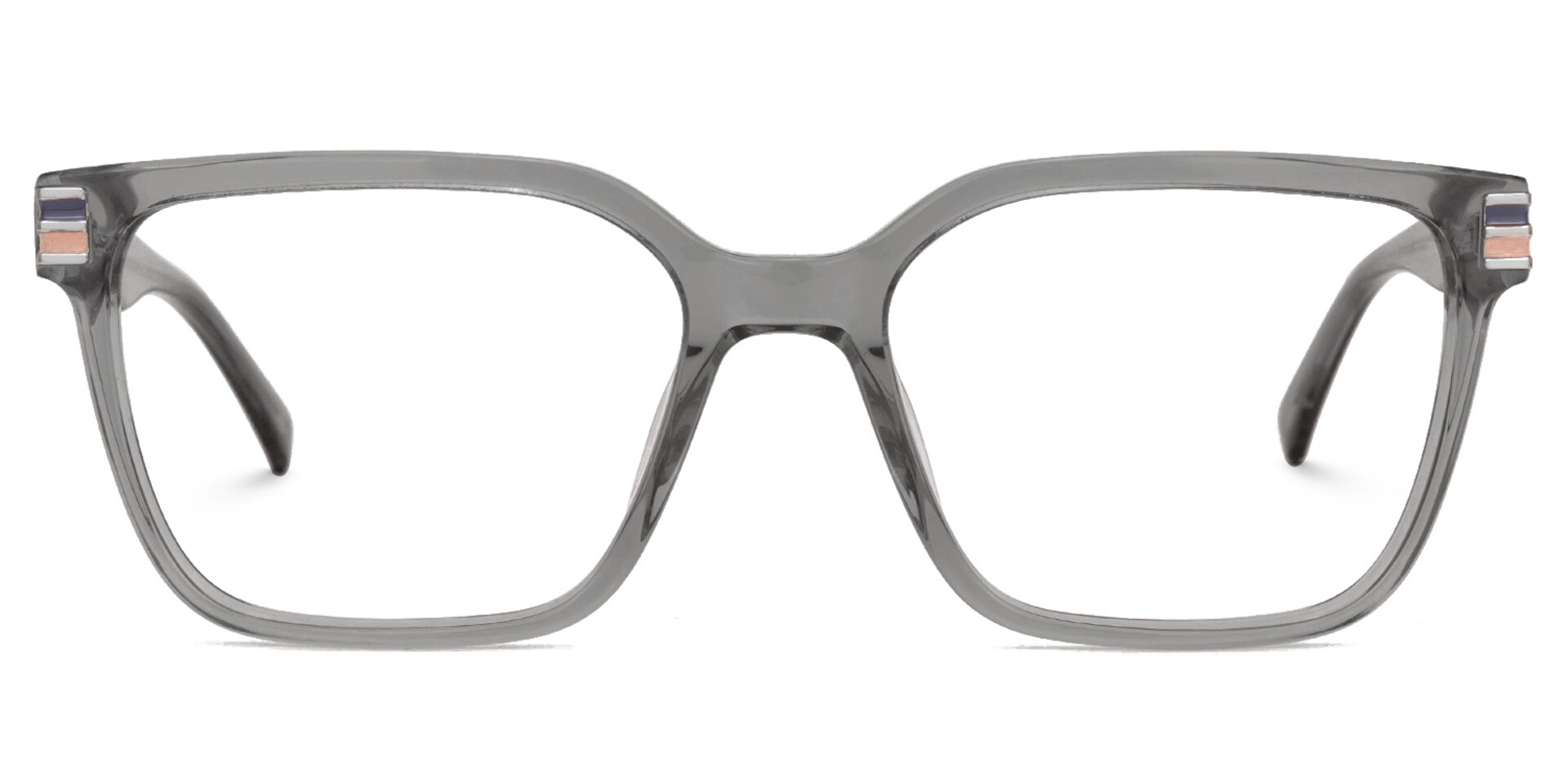 Rectangle Rucke Gray Color Frame Glasses | Zeelool0