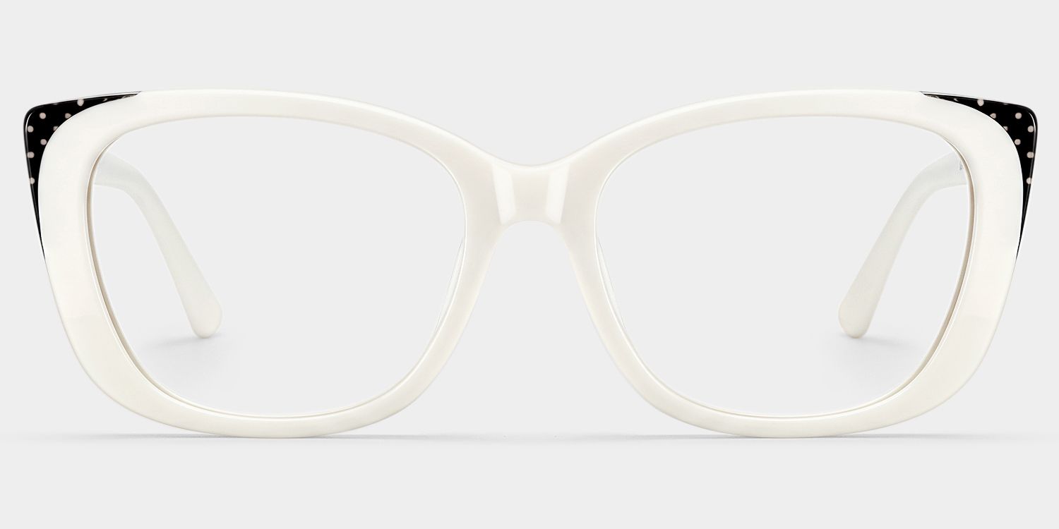 Madeline White Cat eye Frame Glasses On Sale | ZEELOOL1