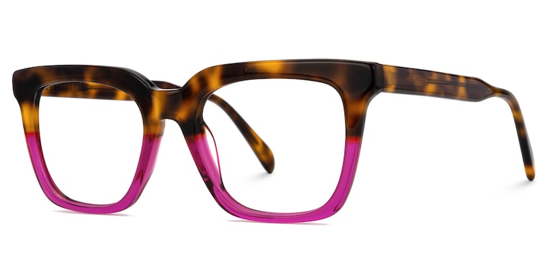 Two-Tone Acetate Square Eyeglasses- Rosales1