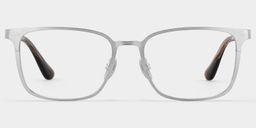 Aubrey Rectangle Silver Glasses1
