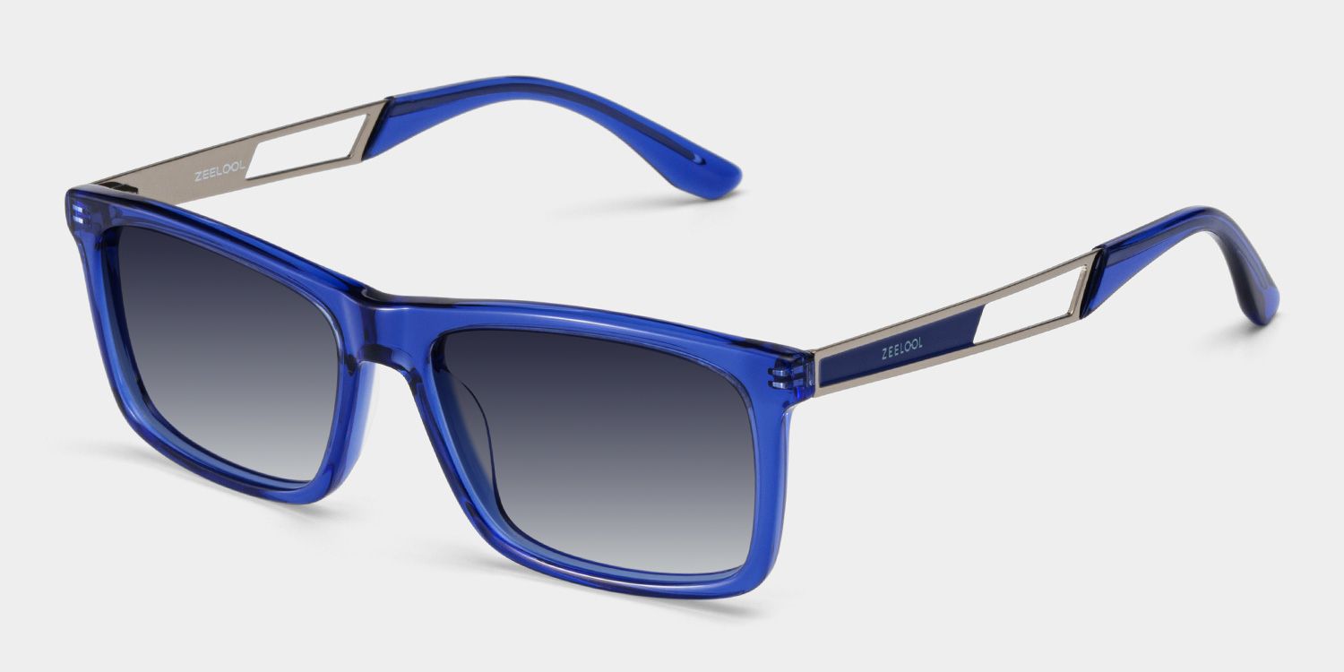 Morgan Blue Rectangle Sunglasses to Frame Your Face | ZEELOOL2