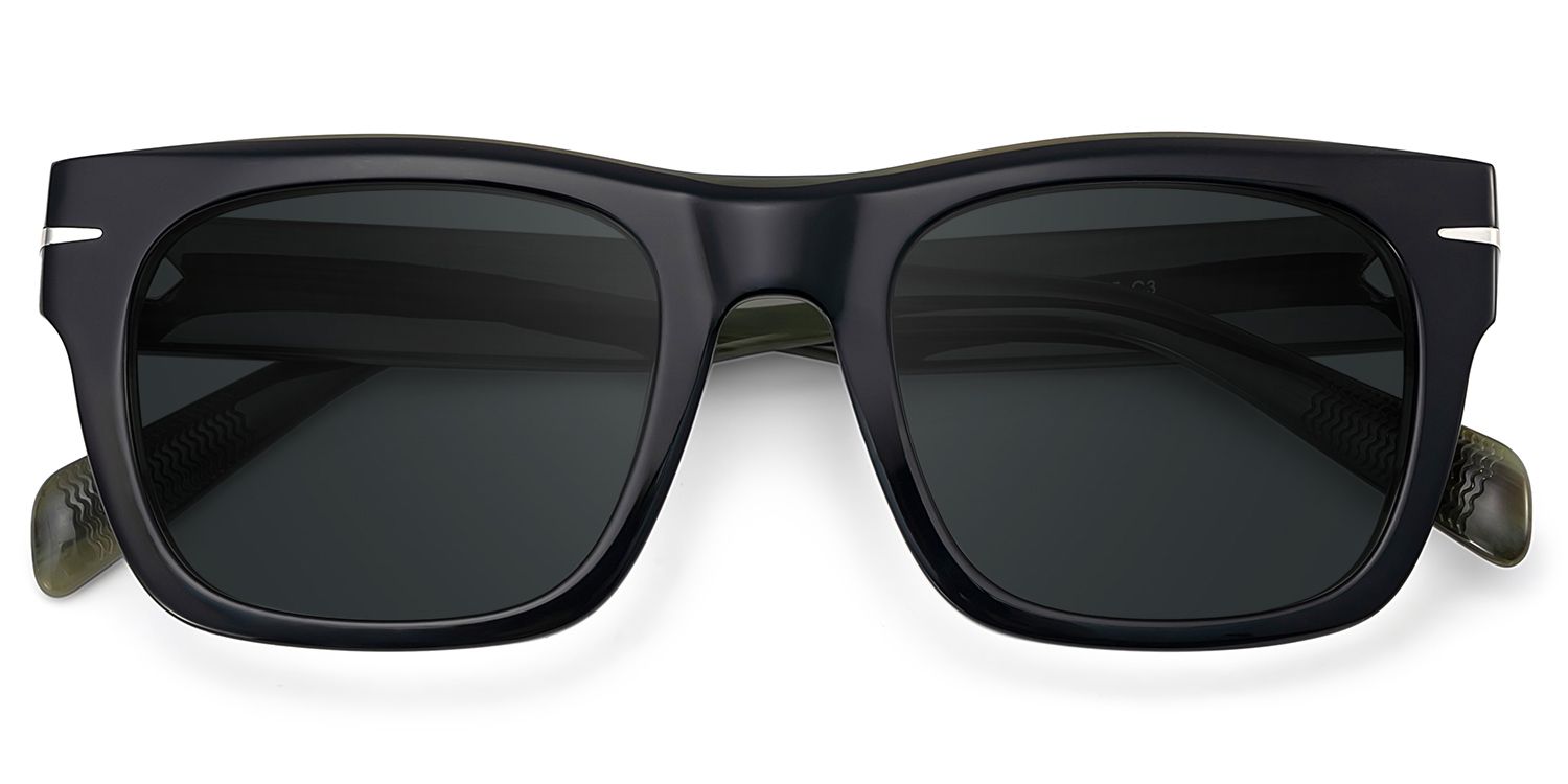 Renzo Rectangle Polarized Sunglasses in Acetate Material1