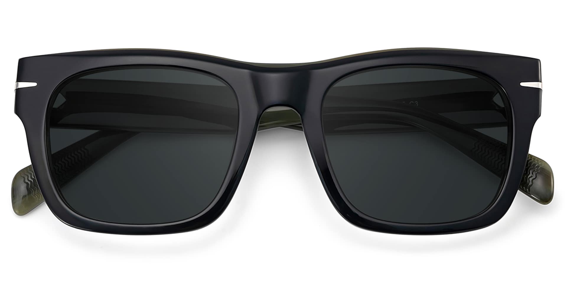 Renzo Rectangle Polarized Sunglasses in Acetate Material1